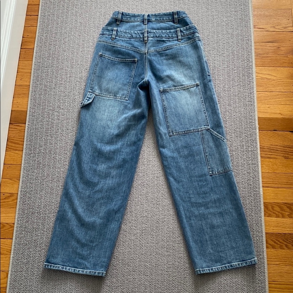 Tibi Double Waist Carpenter Jeans size 25 in classic wash NWOT - Picture 6 of 16